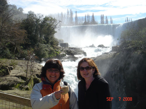cecilia and vicki at waterfalls