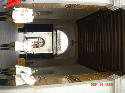 guards at entrance to president's office