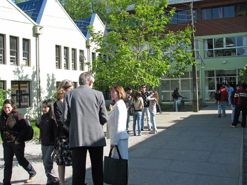 jandv outside of auditorium